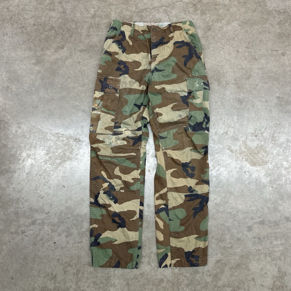 US Military Woodland Camo Cargo Pants Tactical Army BDU Mens Small Regular